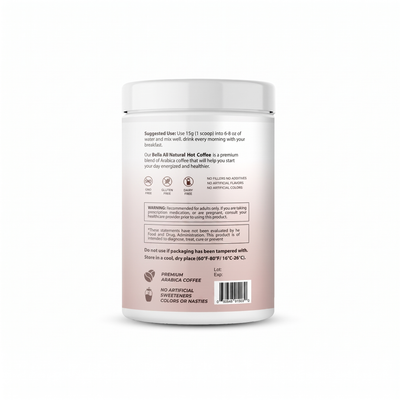 3 Pack Bella All Natural Probiotics Hot Coffee